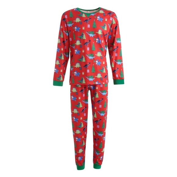 Wondershop Womens Dinosaur Christmas Pajama Set Red & Green Size Small - Picture 1 of 12
